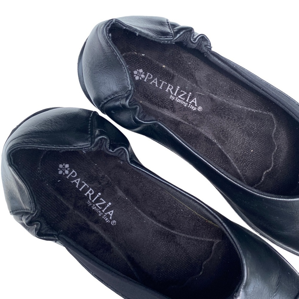 Patrizia by Spring Step black leather flats womens shoes EU 37 US 6.5-7 - Picture 7 of 10